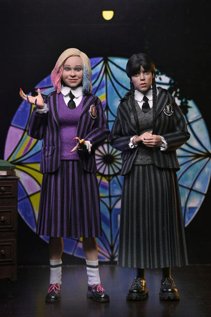 Wednesday Action Figures 2 Pack Wednesday Addams (Nevermore Uniform) and Enid 20 cm